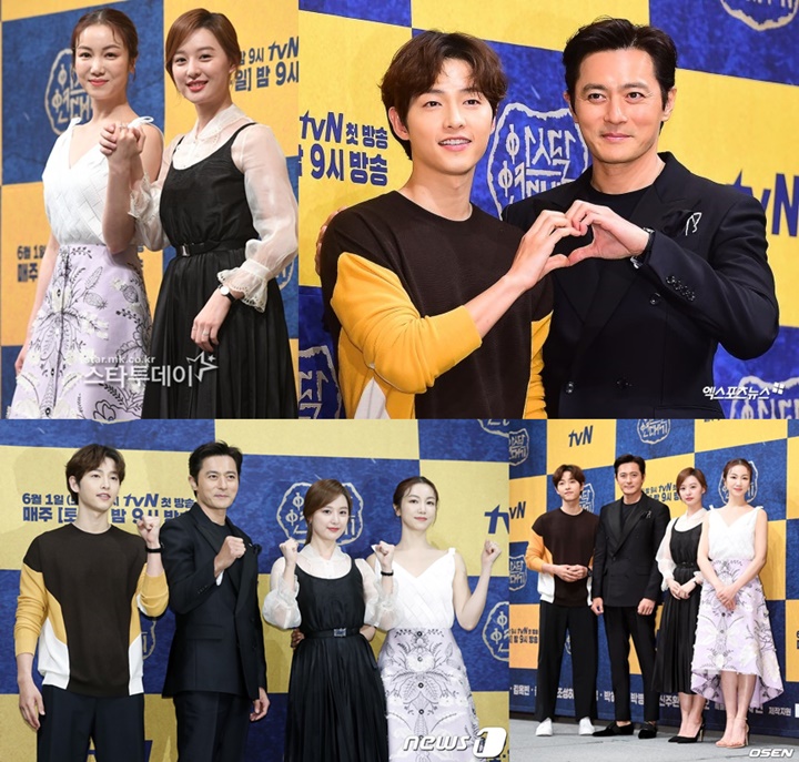 Song Joong Ki dan Jang Dong Gun Buat Pose Hati di Jumpa Pers \'Arthdal Chronicles\'