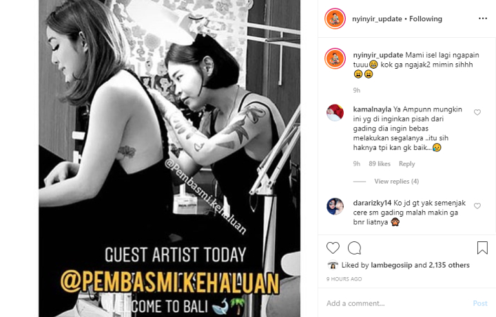 Gisella Anastasia Terciduk Bikin Tato