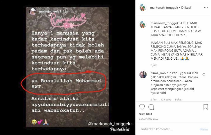 Mulan Jameela Disindir Habis-Habisan Usai Ketahuan Salah Nulis Lafadz Rasul