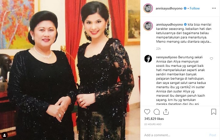 Postingan Terakhir Annisa Pohan Sebelum Mertua Meninggal