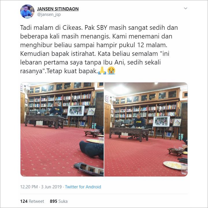 Ini Curahan Menyayat Hati SBY Bakal Lewati Lebaran Pertama Tanpa Ani Yudhoyono