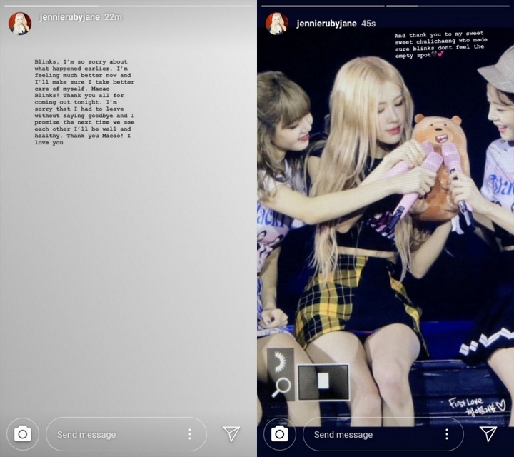 Jennie Tulis Pesan Ini Usai Tinggalkan Panggung Konser BLACKPINK Karena Sakit