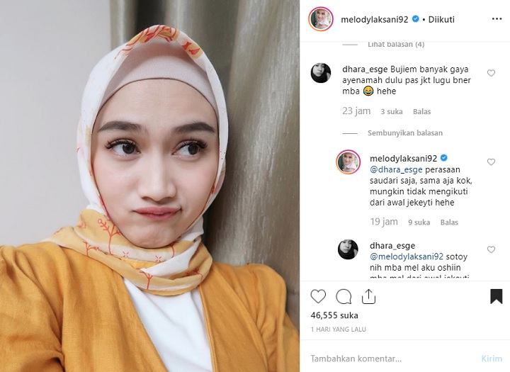 Balasan Komentar Melody