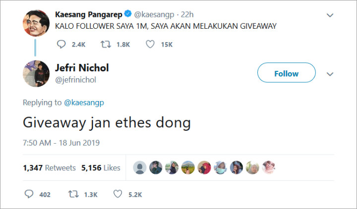 Komentar Jefri Nichol