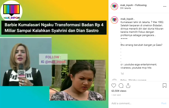 Lebih Jago Ranjang Dari Fairuz A. Rafiq, Barbie Kumalasari \'Sombong\' Pamer Outfit 30 Miliar