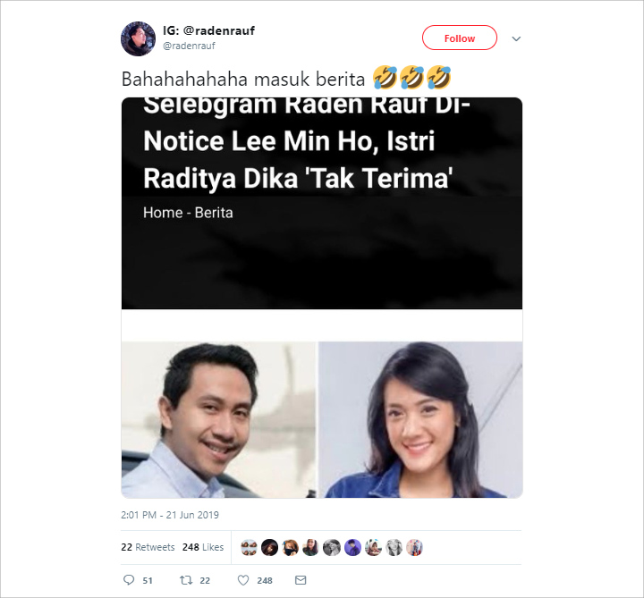 Reaksi Raden Rauf