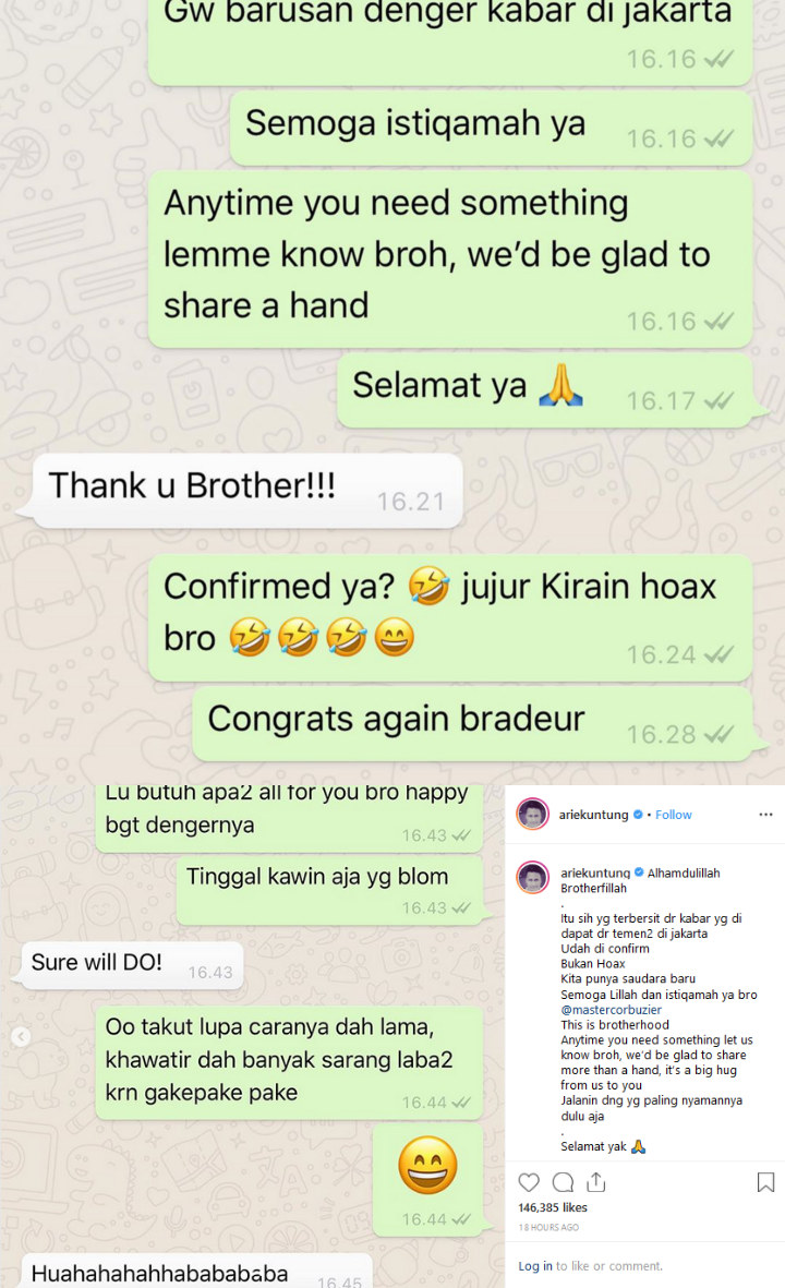 Chat Arie Untung dan Deddy Corbuzier