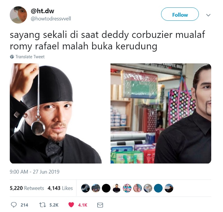 Penampilan baru Romy Rafael