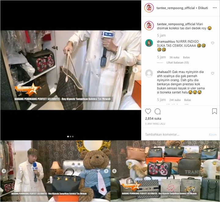 Roy Kiyoshi Pamer Koleksi Tas Branded, Malah Dipuji Netter Makin Sopan