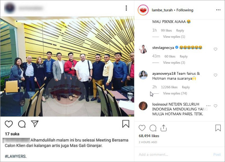 Galih Ginanjar \'Ditertawakan\' Model Cantik Ini Usai Diduga Gaet Banyak Pengacara Untuk Lawan Fairuz