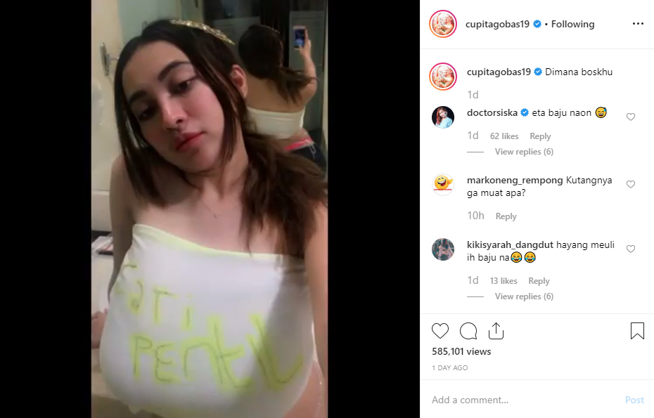 Cupi Cupita Foto Pamer Dada, Netter Malah Kembali Ledek Celana Dalam Tak Pernah Ganti