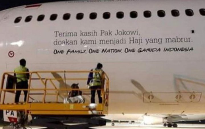 Garuda Benarkan Stiker 'Terima Kasih Jokowi' di Badan Pesawat, Warganet Protes Habis-Habisan