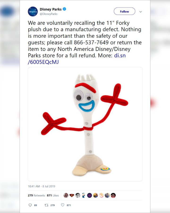 Boneka Karakter Forky \'Toy Story 4\' Ditarik dari Pasaran Gara-Gara Dianggap Berbahaya