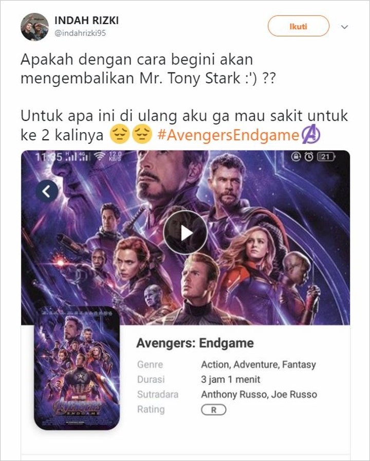 \'Avengers: Endgame\' Tayang Ulang Hari Ini, Fans Ngaku Males Nonton Gara-Gara Tony Stark