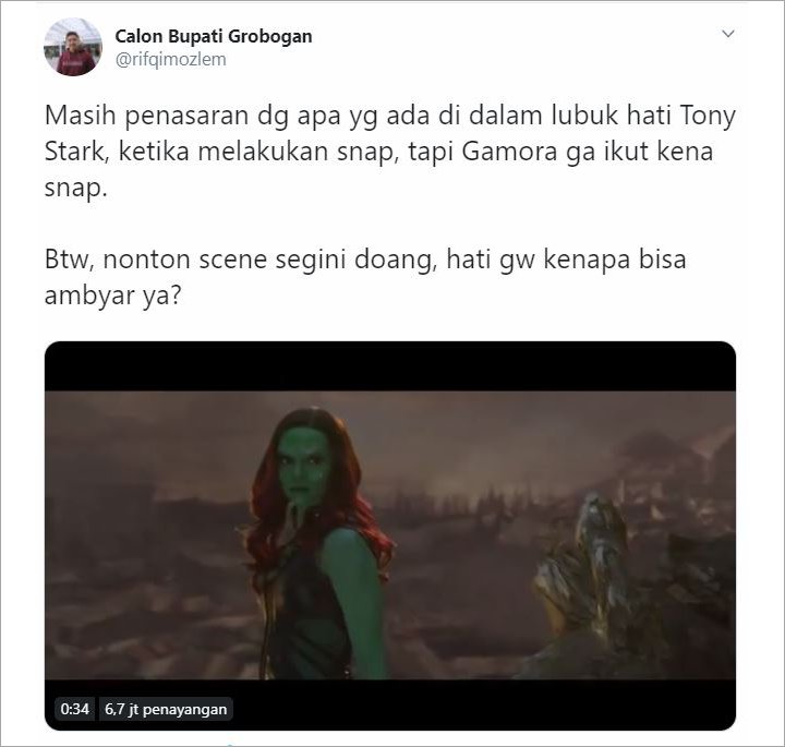 Deleted Scene \'Avengers: Endgame\' Konfirmasi Gamora Luput dari Snap Tony Stark