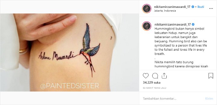 Nikita Mirzani Bikin Tato Untuk Anak Ketiga, Netter Mewek Saat Tahu Makna di Baliknya