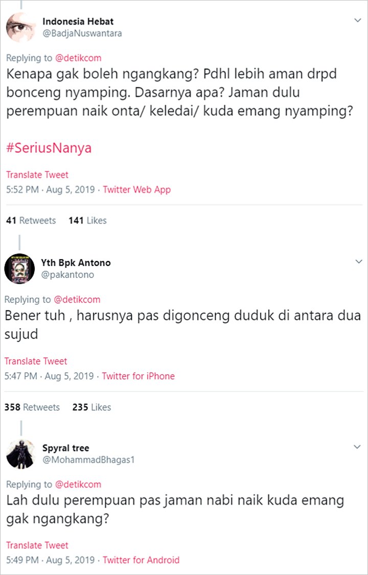 Heboh Pemerintah Aceh Atur Posisi Duduk Perempuan, Warganet Ramai Beri Sindiran