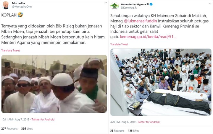 Viral Berita Habib Rizieq Pimpin Pemakaman Mbah Moen, Kemenag Beri Klarifikasi
