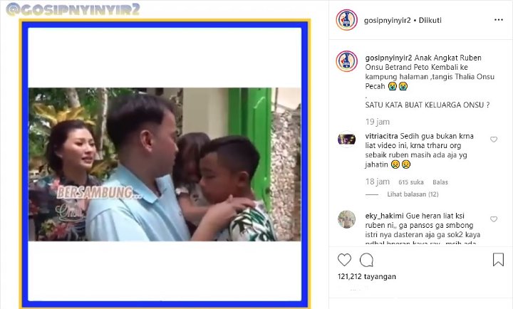 Anak Angkat Ruben Onsu Pamit, Tangisan Thalia Onsu Bikin Netter Terharu