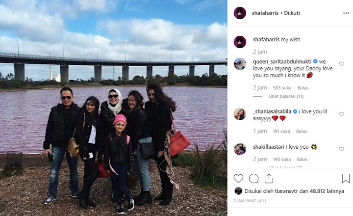 Shafa Harris Unggah Foto Lawas Keluarga Lengkap Tanpa Jennifer Dunn