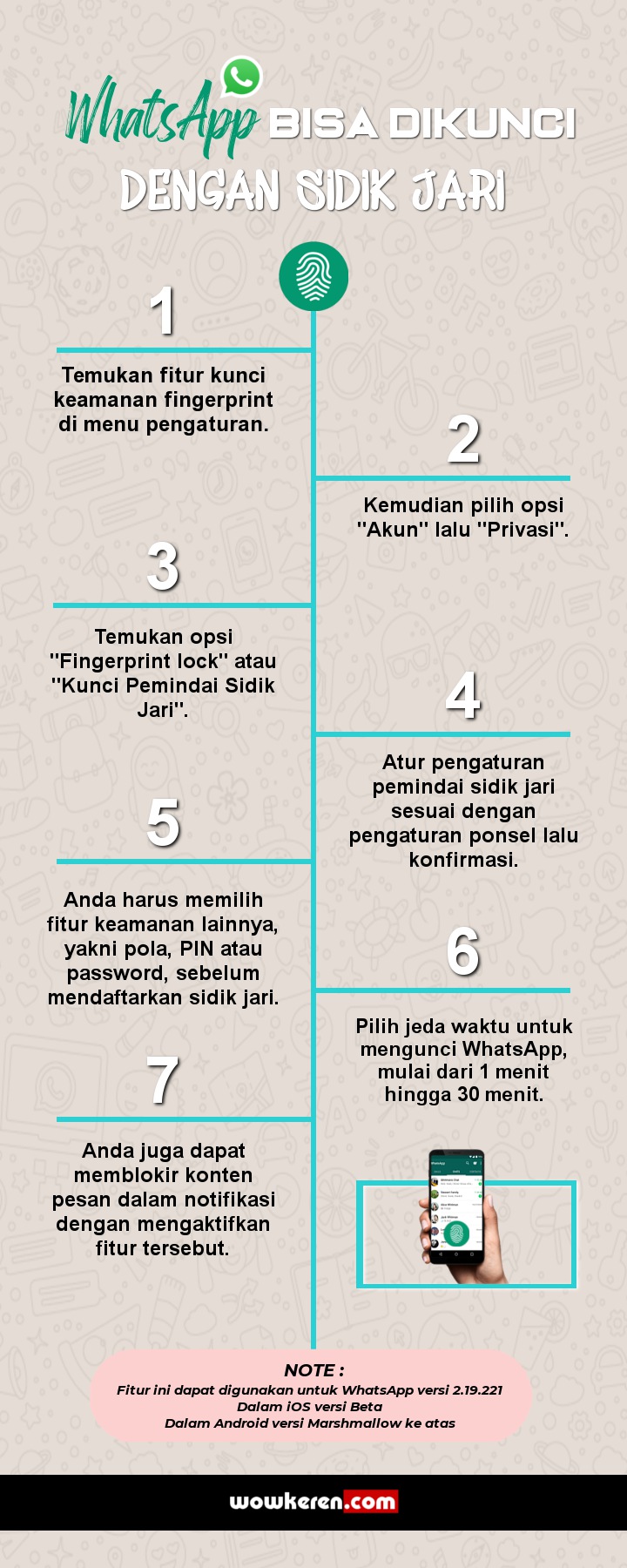 Cara Mengunci WhatsApp dengan Fitur Fingerprint