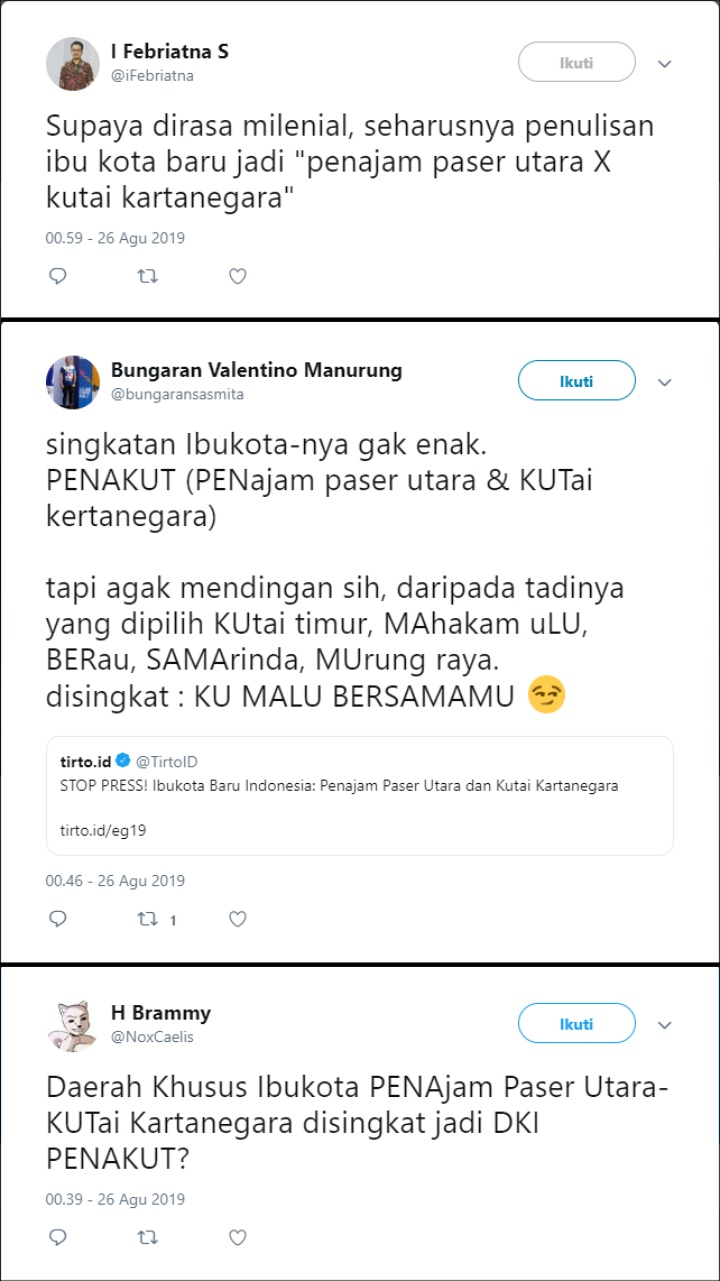 Ibu Kota Baru Belum Punya Nama, Begini Saran Kocak Warganet