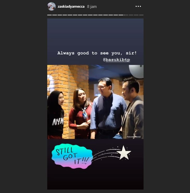 Zaskia Adya Mecca Ketemu Istri Ahok, Wajah Mirip Jadi Sorotan