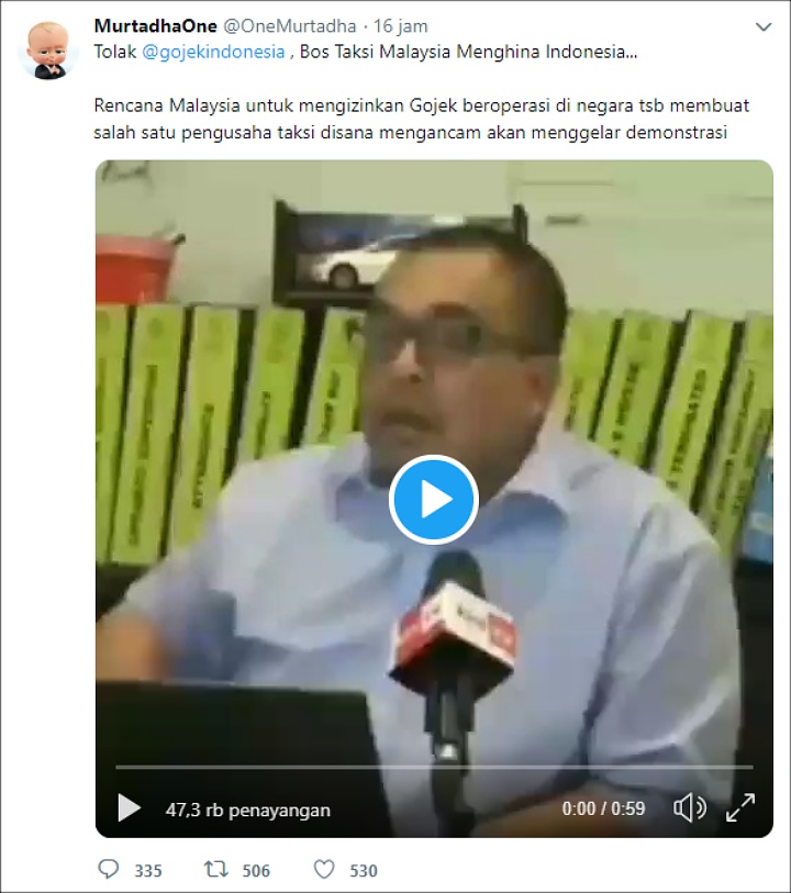 Pro-Kontra GoJek di Malaysia, Pengusaha Sebut Ojol Cuma Untuk Orang Miskin