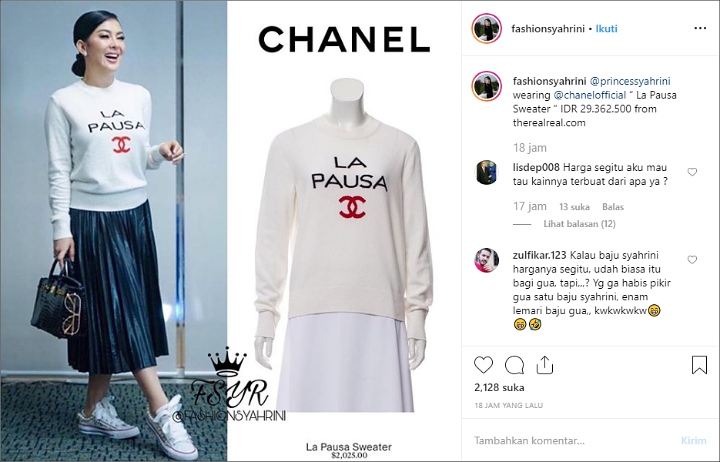 Ini Keistimewaan Sweater Mewah Syahrini yang Harganya Mencapai Rp 29,3 Juta