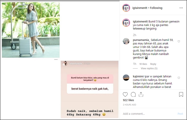Shandy Aulia Jadi Perbincangan Usai Beber Kenaikan Berat Badan Selama Hamil
