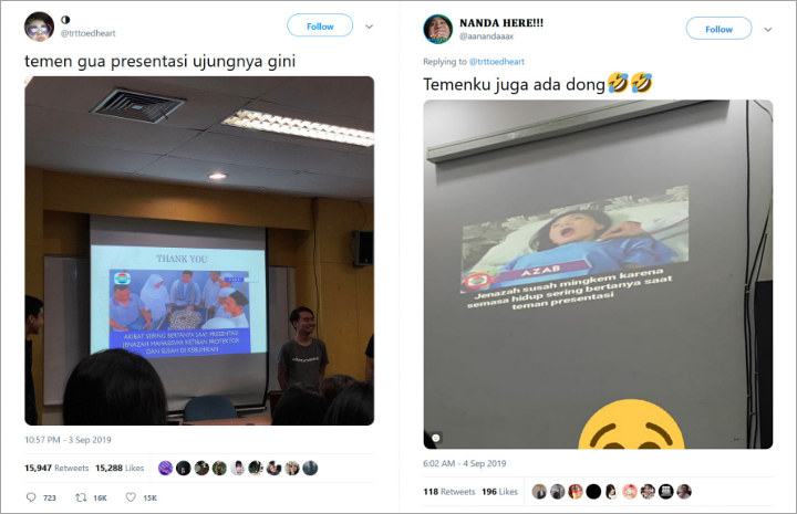 Cegah Teman Bertanya, Mahasiswa Ini Tayangkan \'FTV Azab\' di Ujung Presentasi