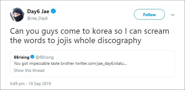 Jae Day6 dan 88Rising