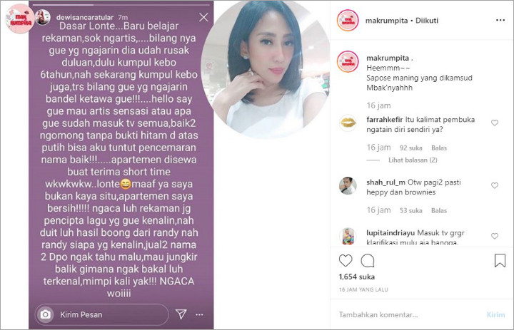 Dewi Sanca Tulis Status Sindiran, Malah Dicibir Sedang Ejek Diri Sendiri