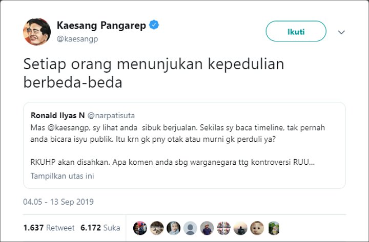 Kaesang Diserang Akibat Diam Soal Isu Publik di Indonesia, Cuitan \'Kalem\' Jadi Sorotan