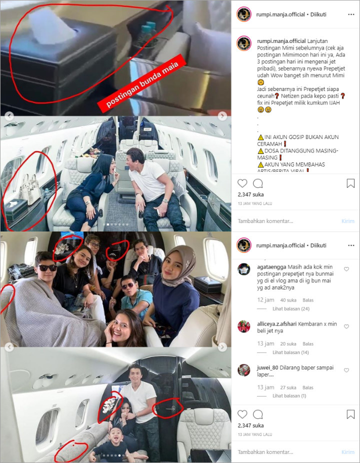 Barang-Barang di Pesawat Jet Pribadi Syahrini-Maia