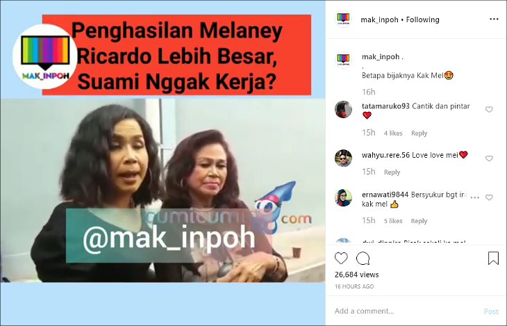 Melaney Ricardo Akui Penghasilannya Lebih Banyak Dibanding Suami