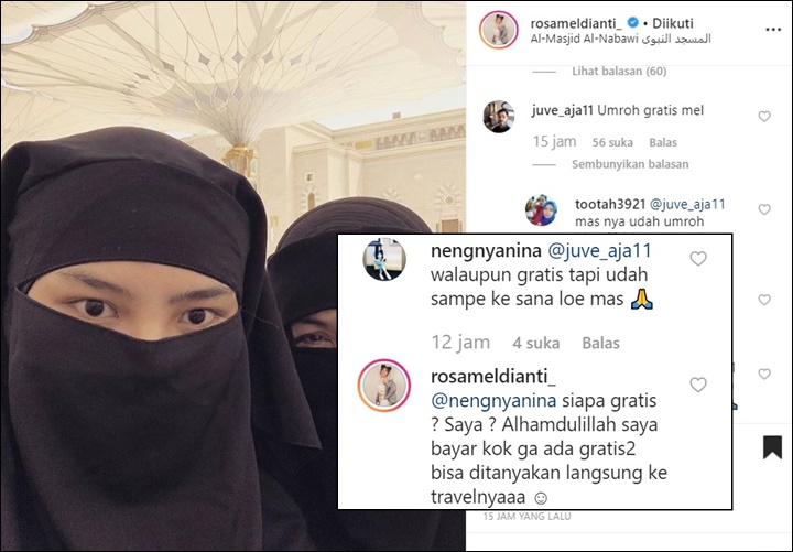 Balasan Komentar Meldi Soal Umrah Gratis