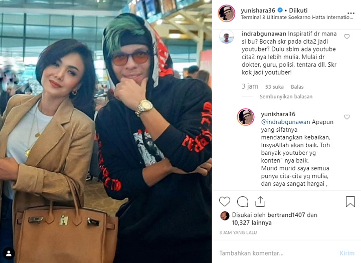 Yuni Shara Balas Komentar Netter