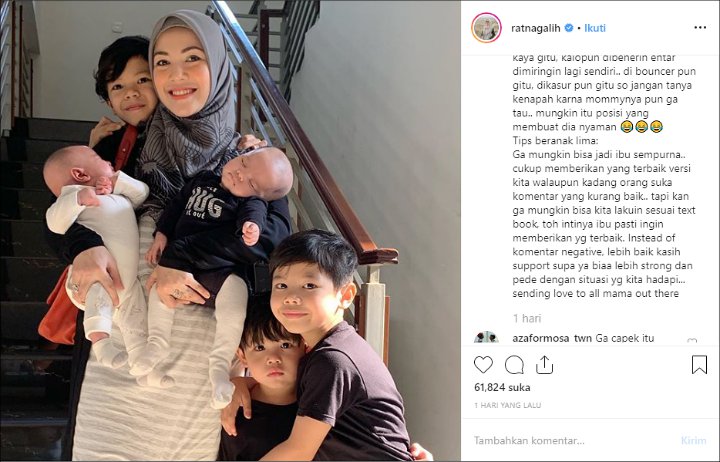 Ratna Galih Bagikan Tips Beranak Lima