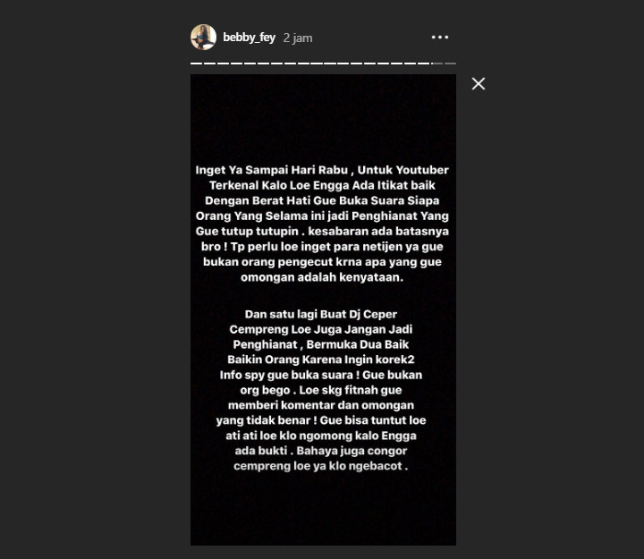 InstaStory Beby Fey