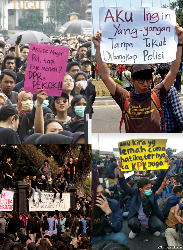 Deretan Spanduk Kocak Ini Curi Perhatian Sepanjang Gelaran Aksi Mahasiswa