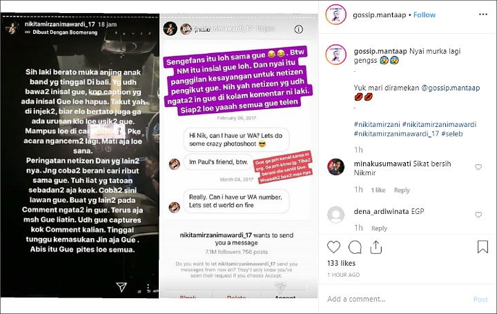 Usai Tantang Debat Terbuka, Kini Jerinx SID Kirim DM Ke Nikita Mirzani Ajak Foto Bareng