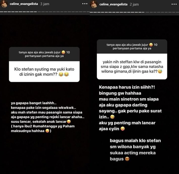 Celine Evangelista Tanggapi Soal Kemungkinan Stefan William \'Balikan\' dengan Mantan Pacar