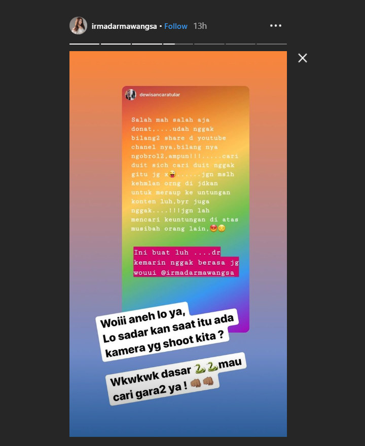 Disindir Dewi Sanca, Irma Darmawangsa Ngamuk Beri Balasan Pedas Ini