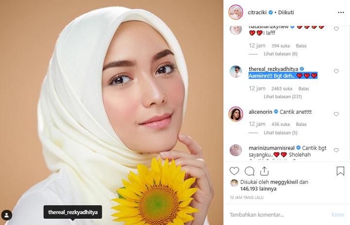 Reaksi Rezy Soal Foto Ciki