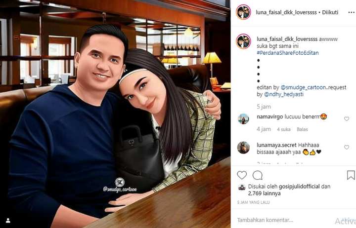 Luna Maya dan Faisal Nasimuddin Pelukan