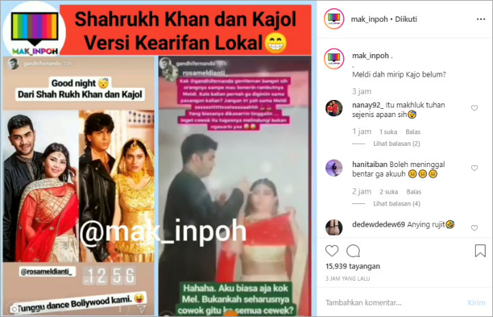 Rosa Meldianti Dan Gandhi Fernando Banjir Cibiran Saat Tirukan Gaya Artis Bollywood Ternama Ini