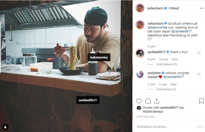 Dukungan Nafa untuk Zack Lee