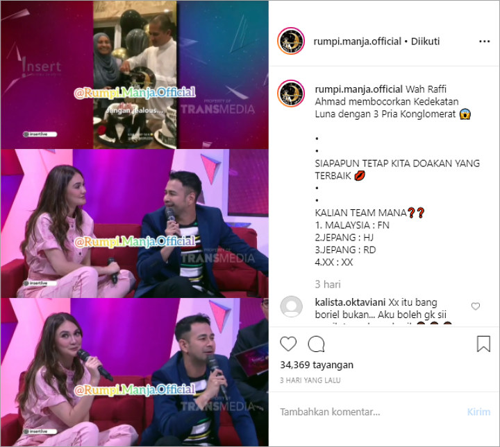 Reaksi Luna Maya