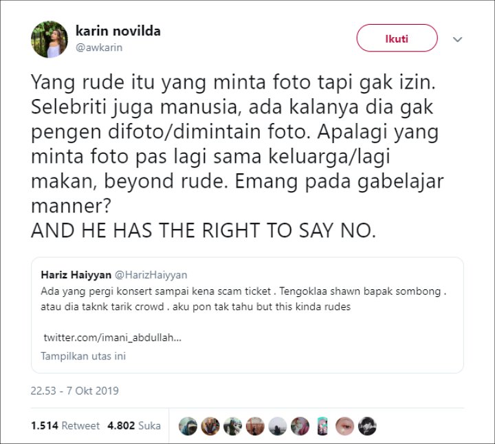 Shawn Mendes Dicap Sombong Usai Tolak Ajakan Foto, Awkarin Bela Habis-Habisan